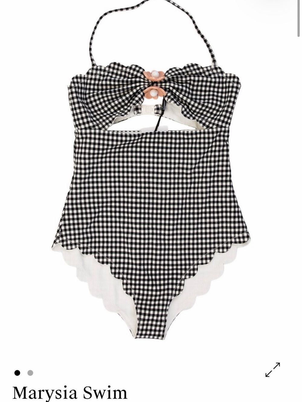 Marysia Swim Black & White Gingham' One-Piece